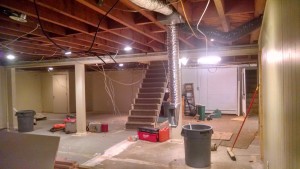 Steps leading into Basement - Before Remodel